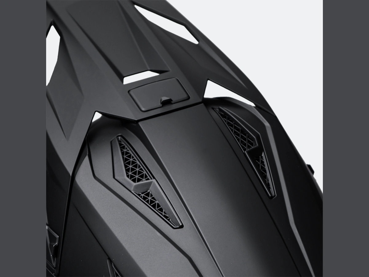 Кросовий мотошолом Raven Onyx 2026, чорний - Зображення 2