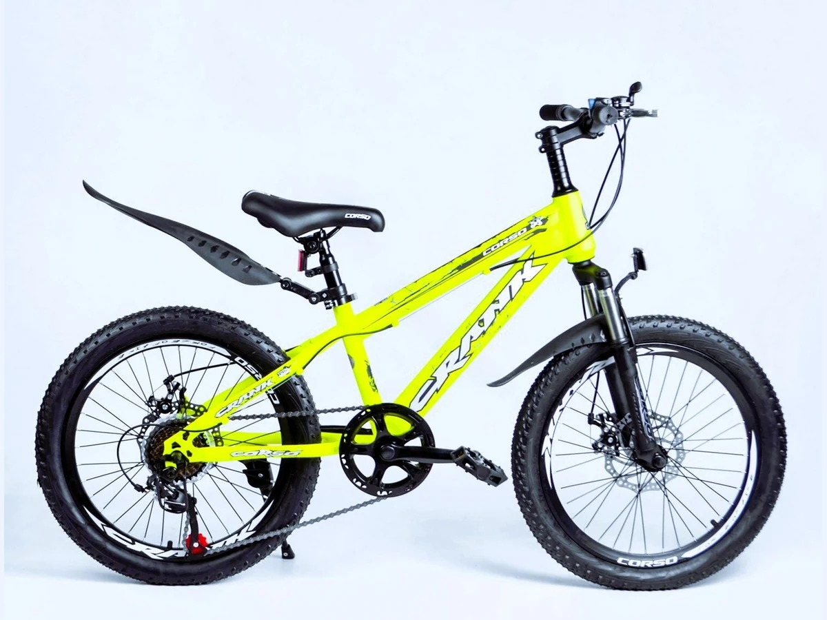 Велосипед 20″ Corso CRANK рама 11″ жовтий