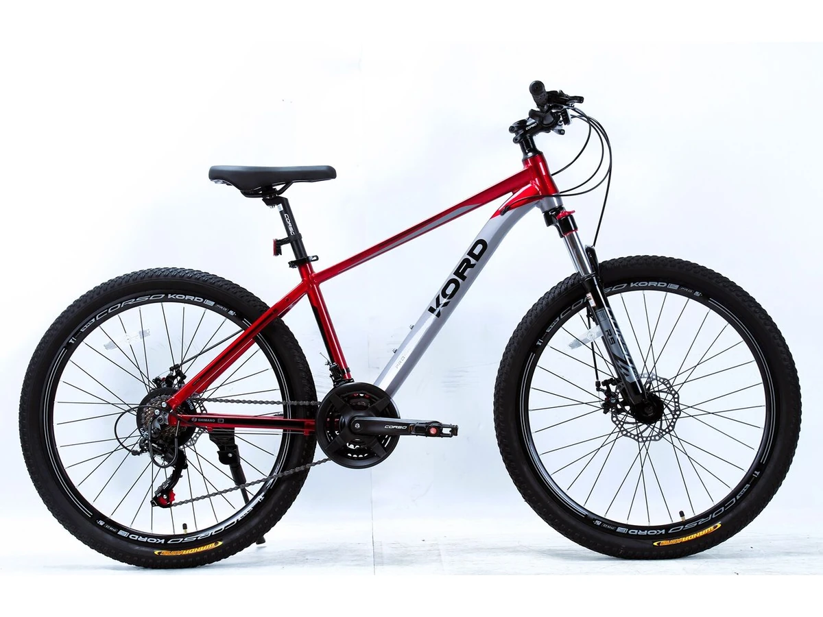 Велосипед 26″ Corso KORD рама 15″ червоно-сірий