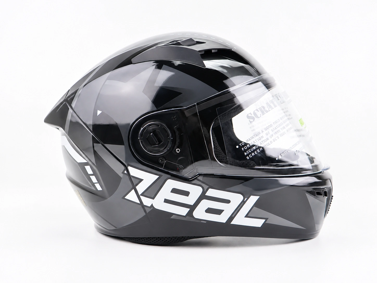 Шолом-інтеграл Aerostar ZEAL чорно-сірий глянцевий - Зображення 2